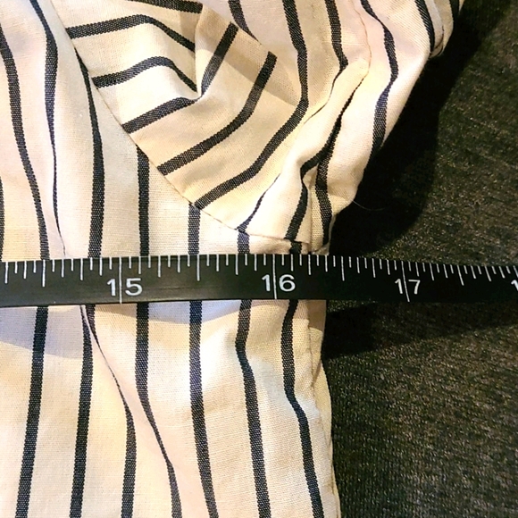 H&M Off the Shoulder Striped Top Sz 6 - Picture 10 of 12